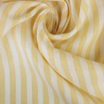 Load image into Gallery viewer, Yellow &amp; Ivory 3/8" Stripe W/ Lurex 100% Linen
