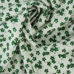 Load image into Gallery viewer, Green Cloverfield on Ivory Rayon Challis
