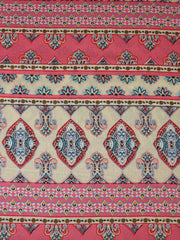 Load image into Gallery viewer, Melon Pink &amp; Aqua Boho Stripe Rayon Challis