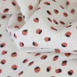 Load image into Gallery viewer, Acorn Dot on Ivory Linen Rayon Blend
