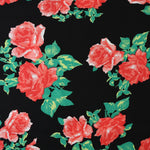Load image into Gallery viewer, Red Roses on Black Rayon Challis
