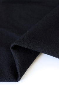 Black Bellevue Brushed Wool Knit | By The Half Yard