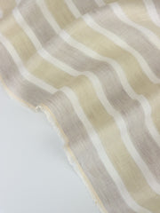 Load image into Gallery viewer, Beige/Taupe/Ivory Stripe W/ Lurex 100% Linen