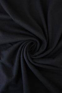 Black Bellevue Brushed Wool Knit | By The Half Yard