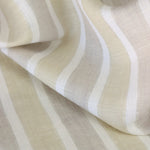 Load image into Gallery viewer, Beige/Taupe/Ivory Stripe W/ Lurex 100% Linen
