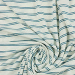 Load image into Gallery viewer, Teal Double Pinstripe Rayon Spandex Jersey | Made in USA
