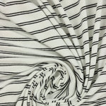 Load image into Gallery viewer, Black Double Pinstripe Rayon Spandex Jersey | Made in USA
