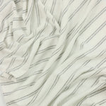 Load image into Gallery viewer, Heather Gray Double Pinstripe Rayon Spandex Jersey | Made in USA
