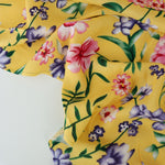 Load image into Gallery viewer, Garden Floral on Yellow Rayon Challis
