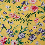 Load image into Gallery viewer, Garden Floral on Yellow Rayon Challis
