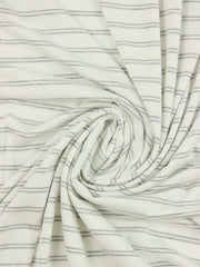 Load image into Gallery viewer, Heather Gray Double Pinstripe Rayon Spandex Jersey | Made in USA