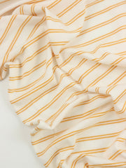 Load image into Gallery viewer, Golden Yellow Double Pinstripe Rayon Spandex Jersey | Made in USA