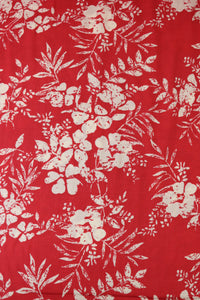 Hawaiian Floral on Punch Rayon Challis