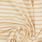 Load image into Gallery viewer, Golden Yellow Double Pinstripe Rayon Spandex Jersey | Made in USA
