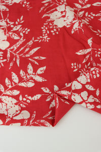 Hawaiian Floral on Punch Rayon Challis