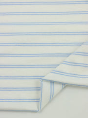 Load image into Gallery viewer, Light Periwinkle Blue Double Pinstripe Rayon Spandex Jersey | Made in USA