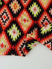 Load image into Gallery viewer, Citrine &amp; Red Edgy Diamonds Rayon Challis