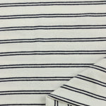 Load image into Gallery viewer, Dark Navy Double Pinstripe Rayon Spandex Jersey | Made in USA
