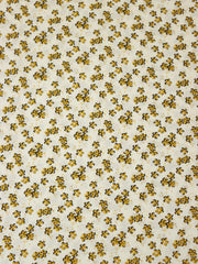 Load image into Gallery viewer, Gold Cloverfield on Ivory Rayon Challis