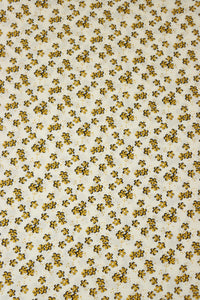 Gold Cloverfield on Ivory Rayon Challis