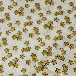 Load image into Gallery viewer, Gold Cloverfield on Ivory Rayon Challis

