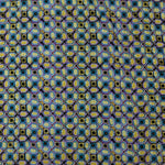 Load image into Gallery viewer, Blue/Purple/Yellow Geometric Rayon Challis
