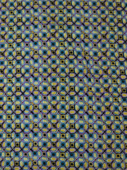 Load image into Gallery viewer, Blue/Purple/Yellow Geometric Rayon Challis