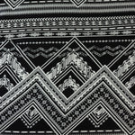 Load image into Gallery viewer, 1YD PRECUT; Black &amp; White Chevron Rayon Challis
