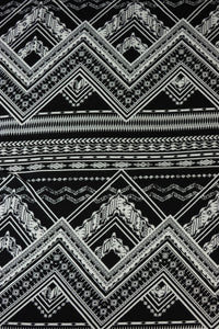 Black & White Chevron Rayon Challis