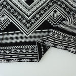 Load image into Gallery viewer, 1YD PRECUT; Black &amp; White Chevron Rayon Challis
