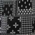 Load image into Gallery viewer, Patchwork on Black Rayon Challis
