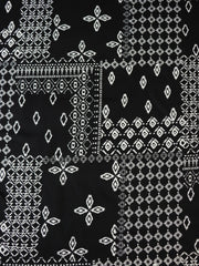 Load image into Gallery viewer, Patchwork on Black Rayon Challis
