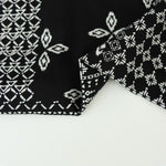 Load image into Gallery viewer, Patchwork on Black Rayon Challis
