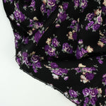 Load image into Gallery viewer, Purple Roses on Black Rayon Challis
