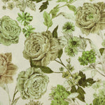 Load image into Gallery viewer, Green Roses &amp; Vines Italian Linen Viscose
