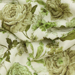 Load image into Gallery viewer, Green Roses &amp; Vines Italian Linen Viscose

