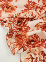 Load image into Gallery viewer, Vermillion Vintage Roses Italian Linen Viscose
