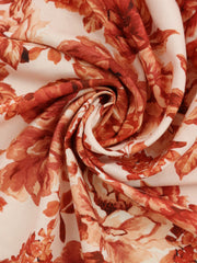 Load image into Gallery viewer, Vermillion Vintage Roses Italian Linen Viscose
