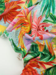 Load image into Gallery viewer, Macaws in the Palms Italian Linen Viscose