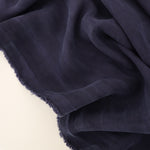 Load image into Gallery viewer, Navy Grenada Grid Sandwashed Cupro Tencel
