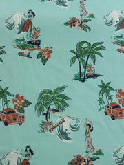Load image into Gallery viewer, Aloha Hawaii Print Italian Stretch Cotton