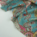 Load image into Gallery viewer, Summer Paisley on Seafoam Italian Cotton Blend
