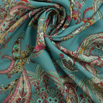 Load image into Gallery viewer, Summer Paisley on Seafoam Italian Cotton Blend
