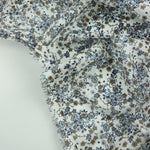 Load image into Gallery viewer, 1YD 14IN REMNANT; Blue Ditsy Floral Print Italian Cotton Shirting
