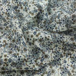 Load image into Gallery viewer, 1YD 14IN REMNANT; Blue Ditsy Floral Print Italian Cotton Shirting
