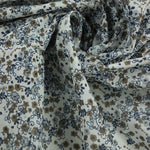 Load image into Gallery viewer, 1YD 14IN REMNANT; Blue Ditsy Floral Print Italian Cotton Shirting
