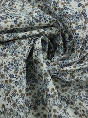 Load image into Gallery viewer, Blue Ditsy Floral Print Italian Cotton Shirting