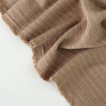 Load image into Gallery viewer, Mocha Pinstripe Luxor Heavy Linen Slub
