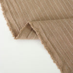 Load image into Gallery viewer, Mocha Pinstripe Luxor Heavy Linen Slub
