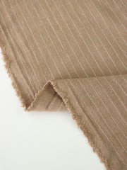 Load image into Gallery viewer, Mocha Pinstripe Luxor Heavy Linen Slub